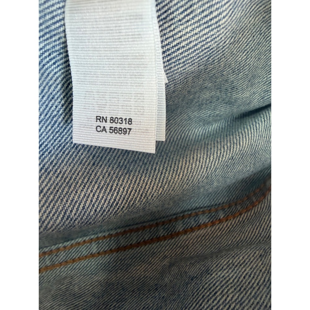 Lucky Brand Re-Made Smart Trucker festival Denim Jacket Light Wash 3X Western - Picture 4 of 9